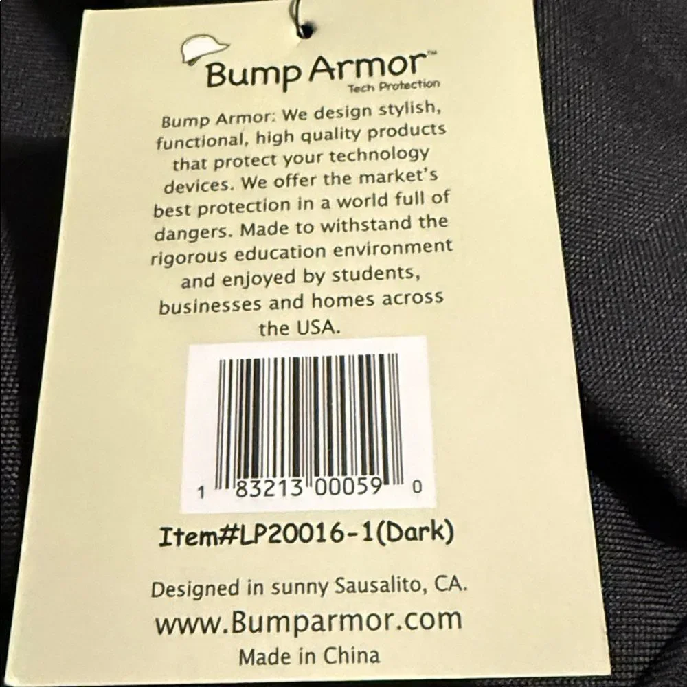 Bump Armor Black Tablet Sleeve
